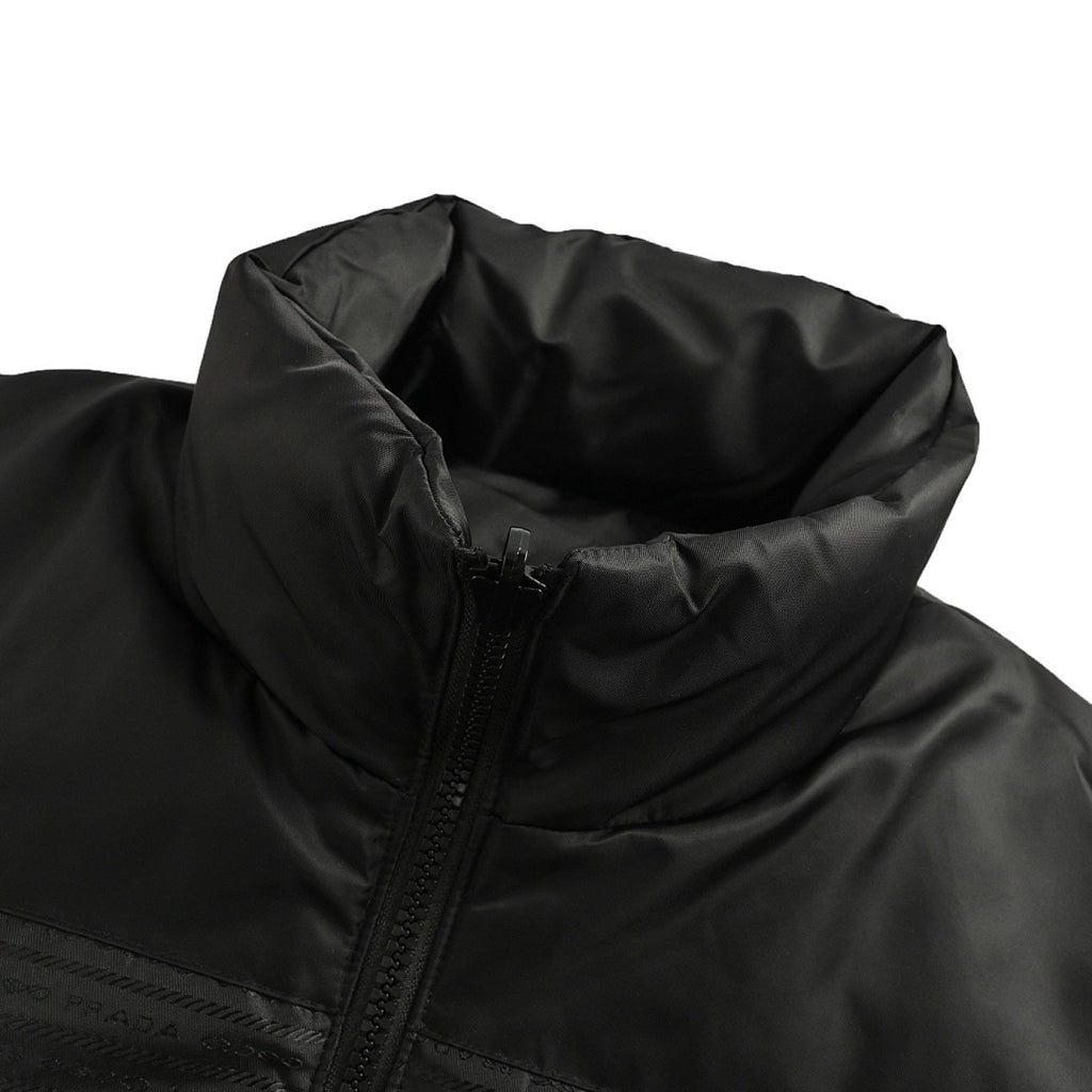 Prada Re-Nylon Down Jacket — Black, Triangle Logo