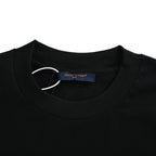 Louis Vuitton Script Signature Embroidered T-Shirt — Black / Rose