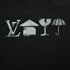 Louis Vuitton 26SS Wine Glass & Umbrella Print Short-Sleeve T-Shirt