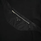Prada Asymmetric Zip-Panel Sweatshirt — Black