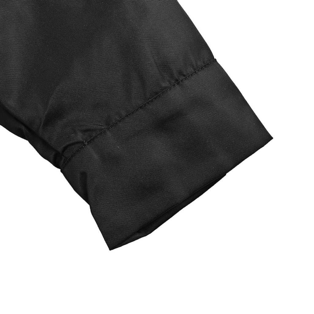 Prada Stand-Collar Two-Way Zip Jacket — Black