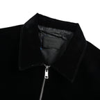 Prada Triangle Logo Stand-Collar Zip Jacket — Black