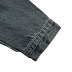 Prada Vintage-Wash Denim Zip Jacket — Charcoal Black