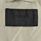Prada Contrast-Panel Zip Jacket — Light Grey
