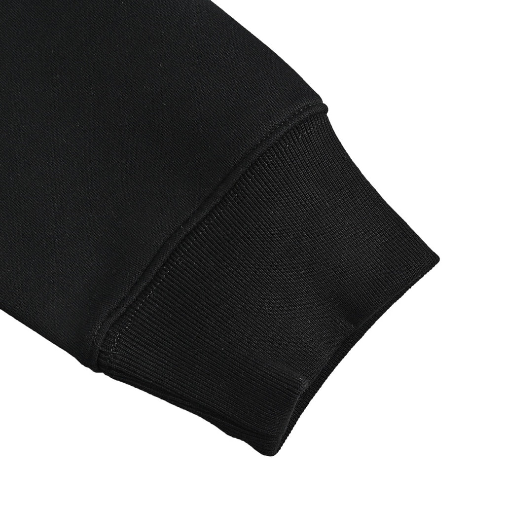 Prada Triangle Logo Crewneck Sweatshirt — Black