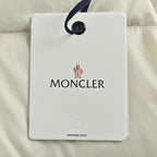 Moncler Hooded Down Jacket — Matte Cream, Zip Chest Pockets