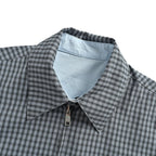 Prada Reversible Check Zip Jacket — Grey / Light Blue