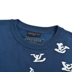 Louis Vuitton Cloud & Jazz Trumpet Silhouette Jacquard Knit Short-Sleeve Top