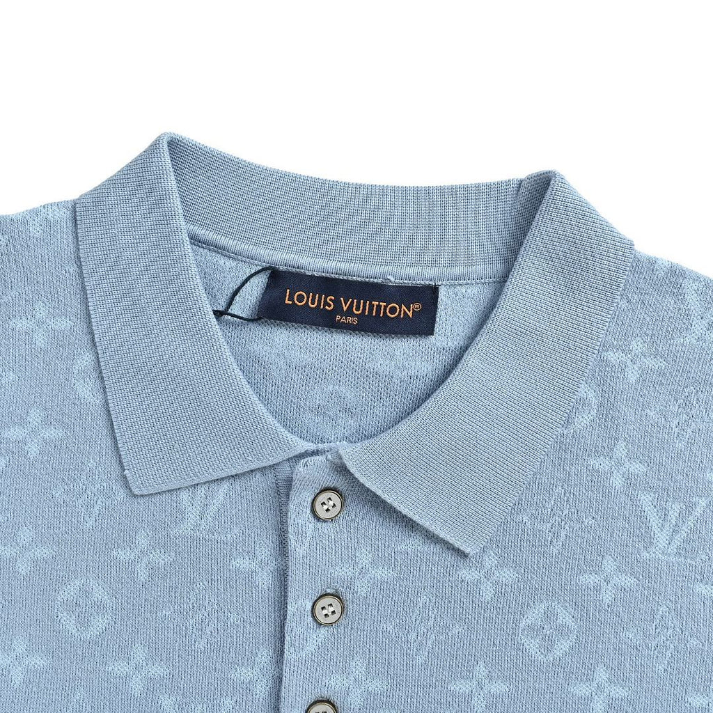 Louis Vuitton Monogram Jacquard Knit Polo Shirt — Tonal Edition