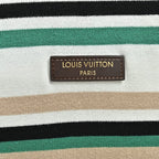 Louis Vuitton 26SS Leather Tab Stripe & Checkerboard Knit Polo Shirt — Dark Edition