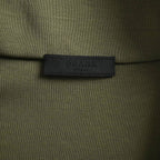 Prada Contrast-Yoke Quarter-Zip Pullover — Olive