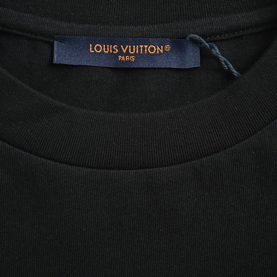 Louis Vuitton 26SS Wine Glass & Umbrella Print Short-Sleeve T-Shirt