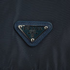 Prada Triangle Logo Hooded Zip Jacket — Black