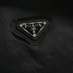 Prada Stand-Collar Two-Way Zip Jacket — Black