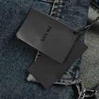Prada Vintage-Wash Denim Zip Jacket — Charcoal Black