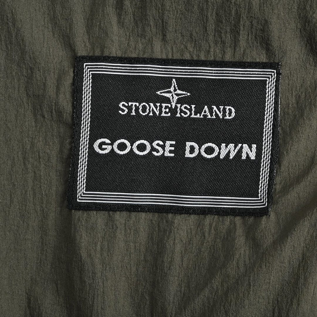 Stone Island Hooded Down Jacket — Olive Green, Compass Badge