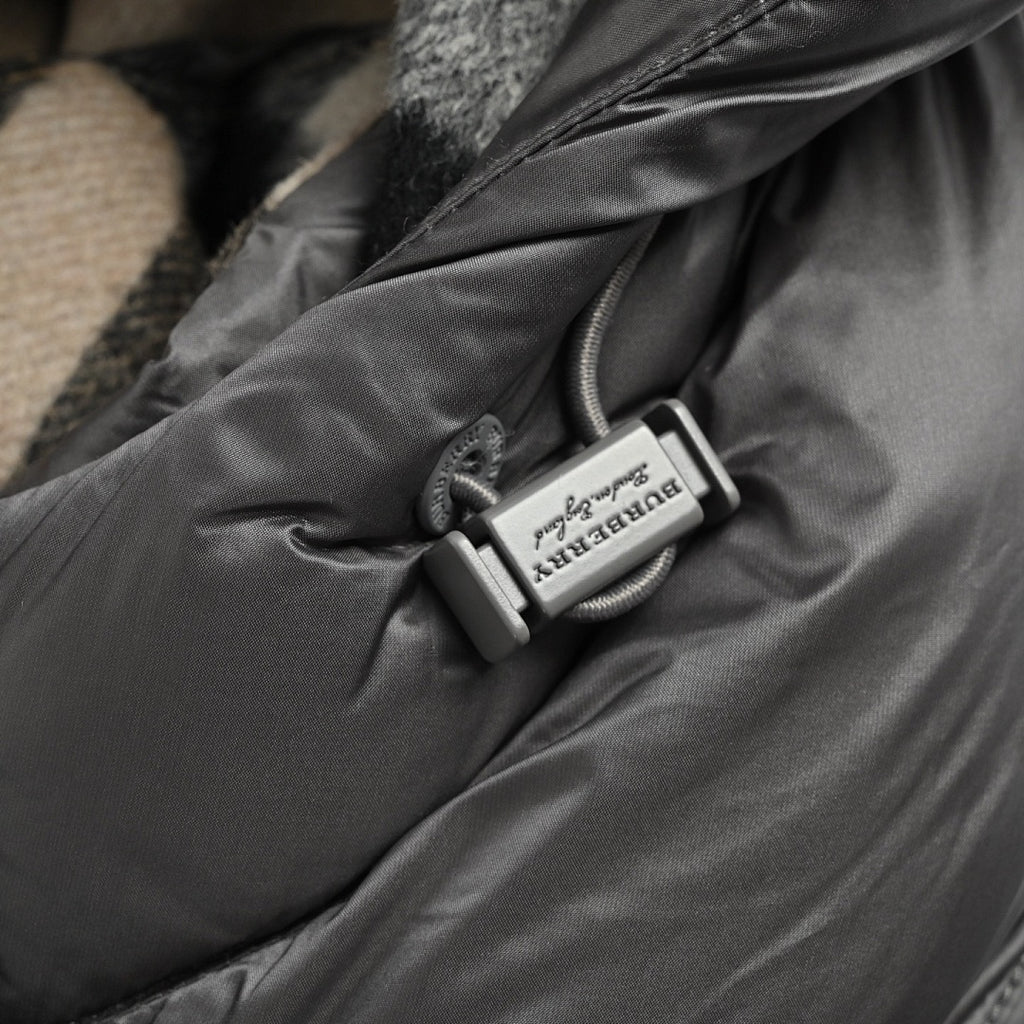 Burberry Hooded Down Jacket — Olive Green, Vintage Check Hood Lining