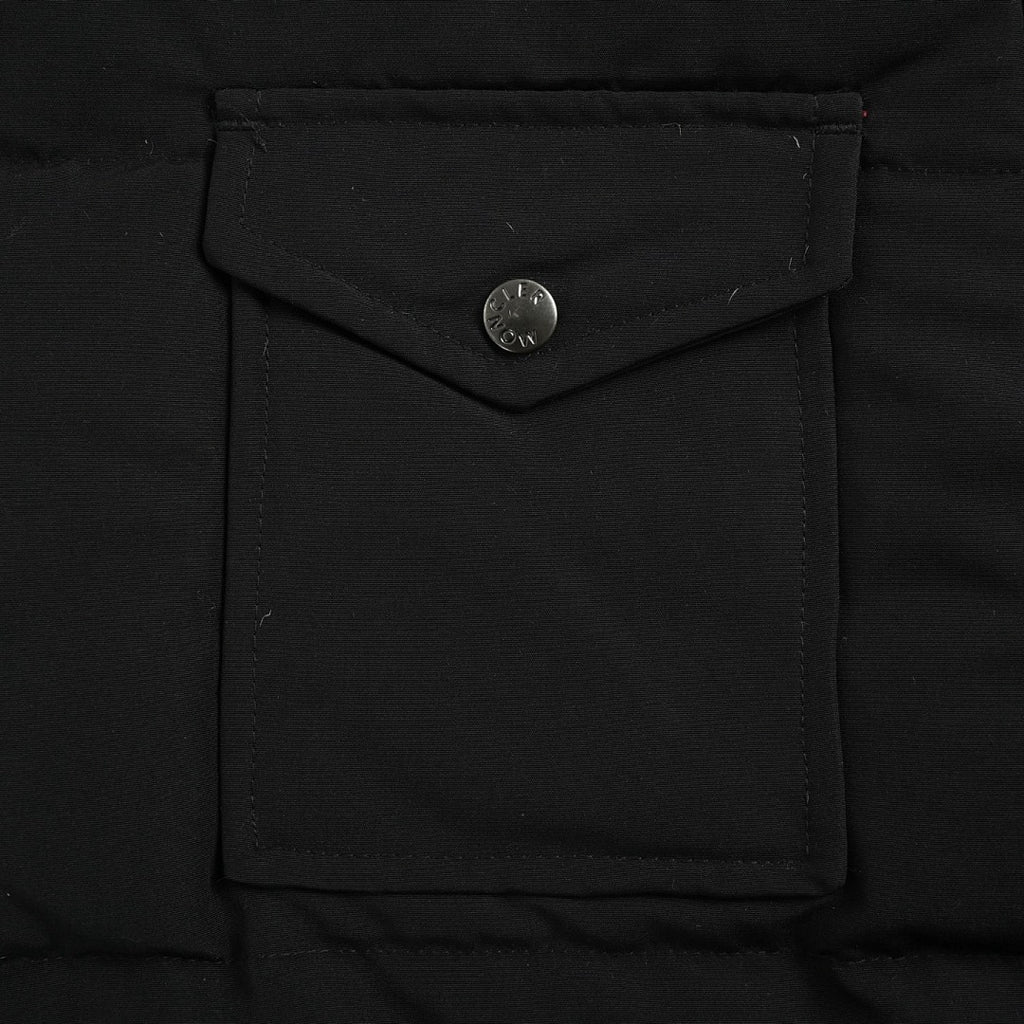 Moncler Multi-Pocket Down Jacket — Black, Snap Button Placket