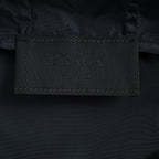 Prada Triangle Logo Hooded Zip Jacket — Black