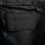 Prada Triangle Logo Stand-Collar Zip Jacket — Black