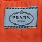 Prada Logo Bomber Jacket with Contrast Lining — Navy