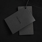 Prada Contrast-Pocket Crewneck Sweatshirt — Black