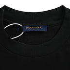 Louis Vuitton Script Signature Embroidered T-Shirt — Black / Rose
