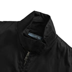 Prada Stand-Collar Two-Way Zip Jacket — Black