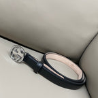 Gucci Women's Leather Belt — Iconic GG Buckle Design