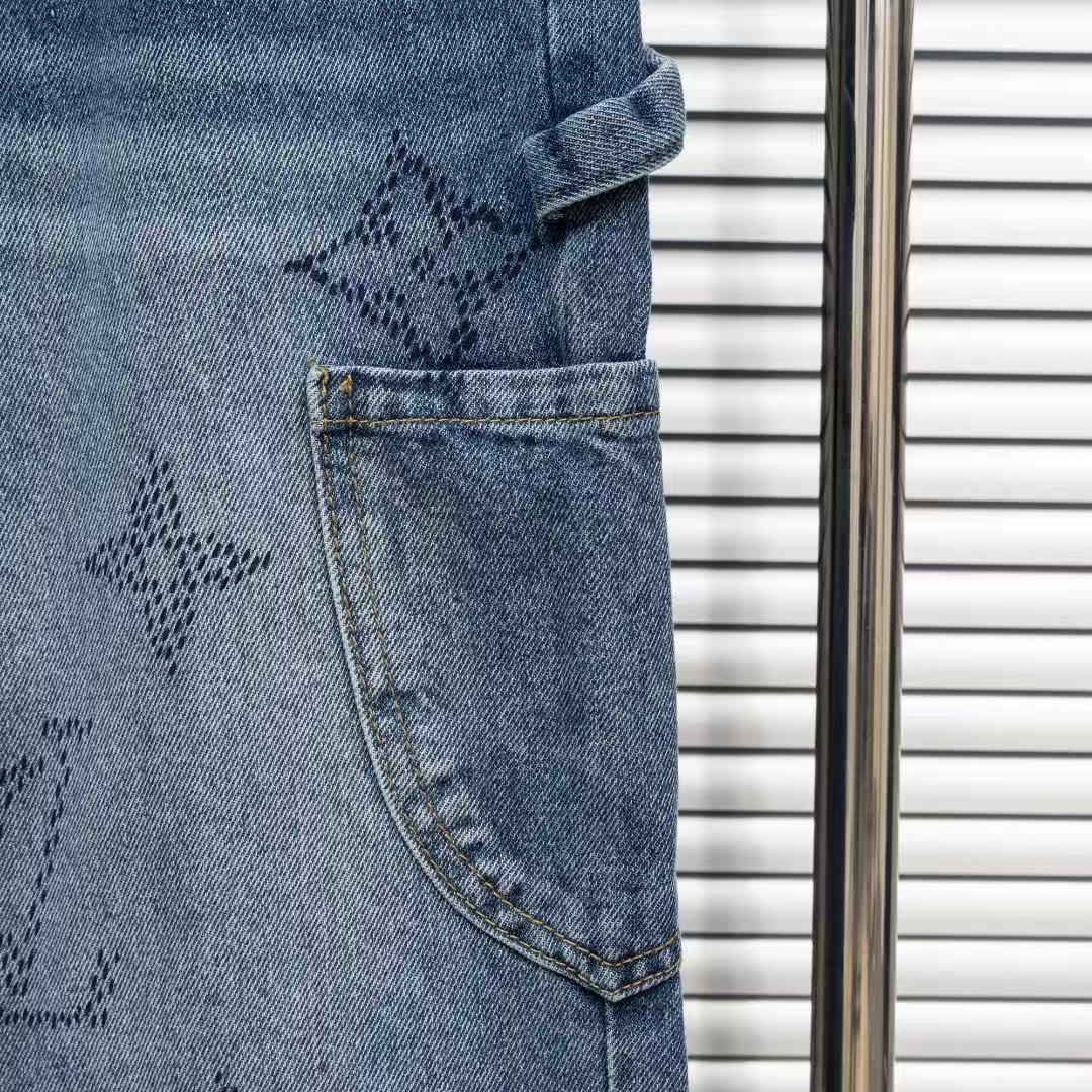 Louis Vuitton Logo-Embroidered Jeans