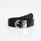 Gucci Reversible Leather Belt | Double G Silver Buckle