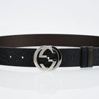 Gucci Reversible Leather Belt | Double G Silver Buckle