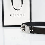 Gucci Reversible Leather Belt | Double G Silver Buckle