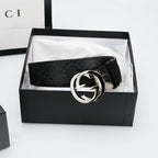 Gucci Reversible Leather Belt | Double G Silver Buckle