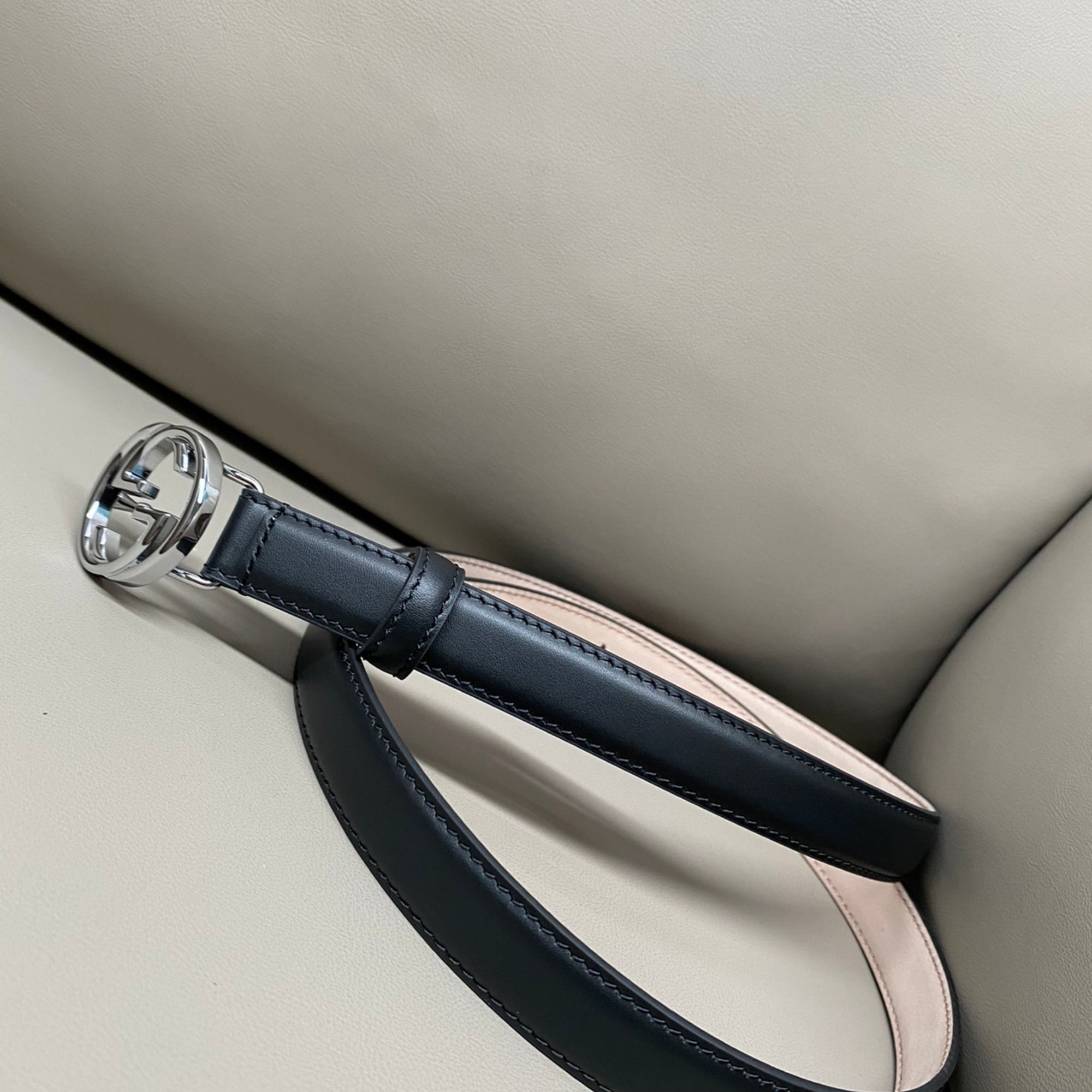 Gucci Women's Leather Belt — Iconic GG Buckle Design