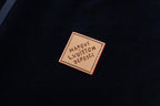 LOUIS VUITTON Navy Velour Tracksuit Set — Bomber Jacket & Jogger Pants with Leather Patch