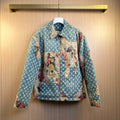 LOUIS VUITTON Monogram x Floral Patchwork Zip Jacket