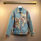 LOUIS VUITTON Monogram x Floral Patchwork Zip Jacket
