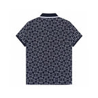 Gucci Horsebit Print Polo Shirt | Navy & White