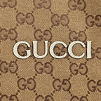 Gucci Camel All-Over Monogram Harrington Jacket with Ribbed Cuffs