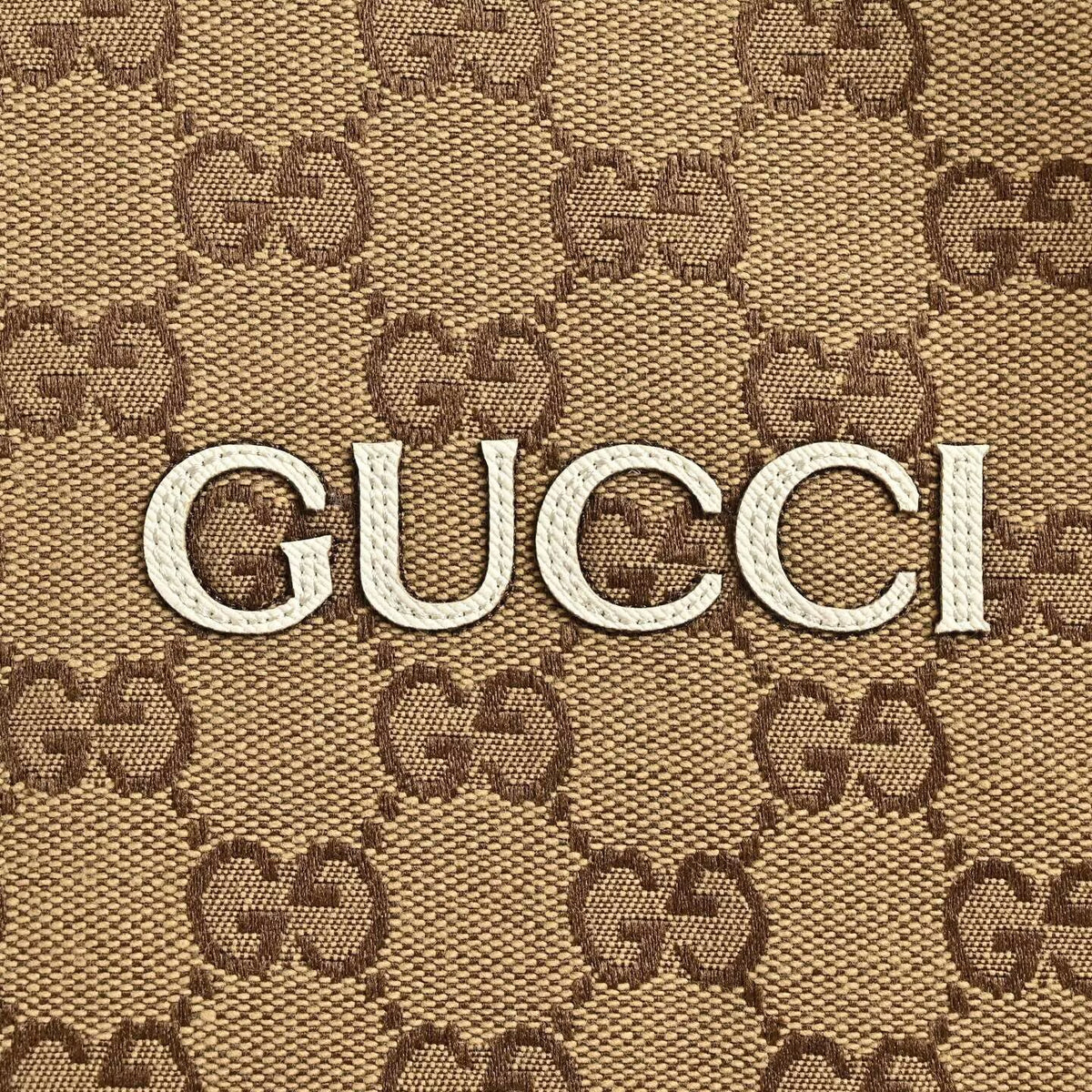 Gucci Camel All-Over Monogram Harrington Jacket with Ribbed Cuffs