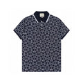 Gucci Horsebit Print Polo Shirt | Navy & White