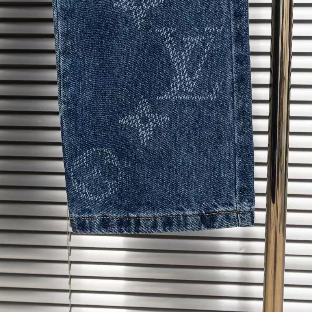 Louis Vuitton Logo-Embroidered Jeans