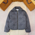 Louis Vuitton Grey Monogram Quilted Knit Down Jacket