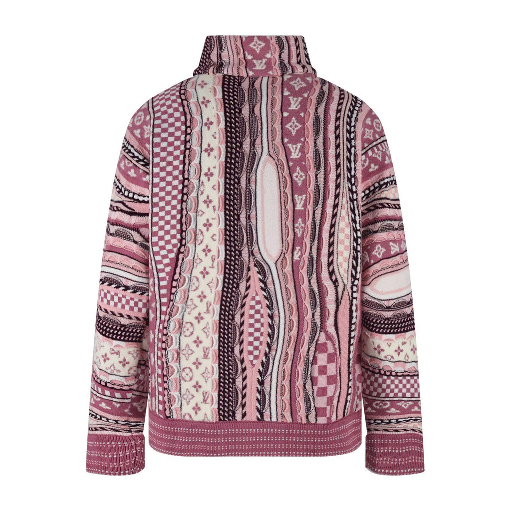 Louis Vuitton Monogram Patchwork Knit Zip Jacket