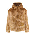 Louis Vuitton Caramel Faux Fur Wave-Texture Hooded Jacket