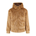 Louis Vuitton Caramel Faux Fur Wave-Texture Hooded Jacket