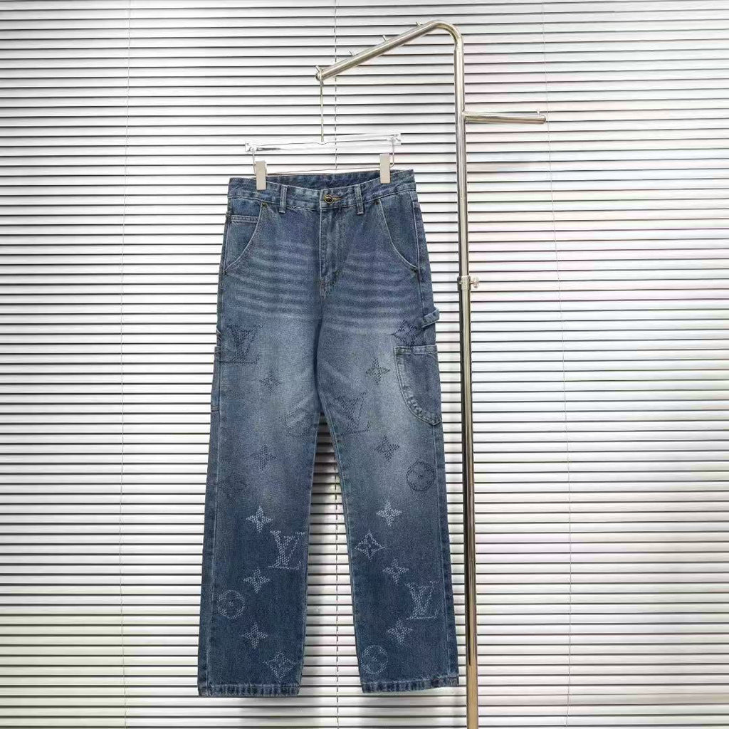 Louis Vuitton Logo-Embroidered Jeans