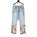 Chrome Hearts x GALLERY DEPT Horsehair Patchwork Leather Flared Jeans