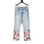 Chrome Hearts x GALLERY DEPT Horsehair Patchwork Leather Flared Jeans